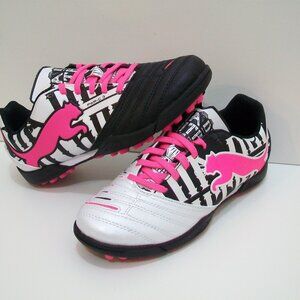PUMA Powercat 3 Graphic white/fluo pink youth Turf soccer cleat football KIDS 11